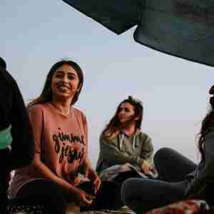 happy-women-sitting